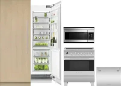 5 Piece Package Includes Refrigerator, Freezer, Range, Microwave And Dishwasher